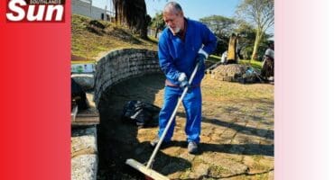 Colin Cowlen and other volunteers dedicated their 67 minutes by giving back to the community