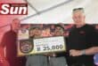 Oxford Freshmarket managing director Paul Beltramo and CEO Brett Latimer hand the winners of The Ultimate Cook-Off, The Spicy Duo’s Praveshnee Pillay and Lalitha Govender, their cheque and trophy.