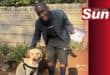 Rollo the dog and Sandile Radebe at the previous State free rabies vaccination drive in Montclair.