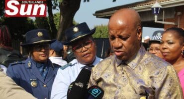 KZN Premier Thamsanqa Ntuli addressing the media during the launch of the GBV centre in Wentworth.