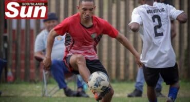 Brinsley de Bruine for Park United in action.