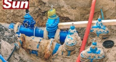 Residents and businesses are advised of a major leak following the completion of planned works on the Southern Aqueduct pipeline