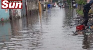 Cherry Road in Clairwood is currently waterlogged.