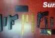 Police confiscated unlicensed firearms and ammunition in Montclair.