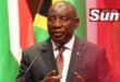 President Cyril Ramaphosa and custodian of honour of the National Orders.