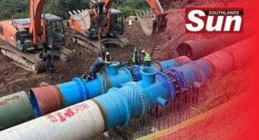 The commissioned team working on work package 2 of the Southern Aqueduct project.