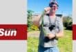 Warren Dick with the captured green mamba.