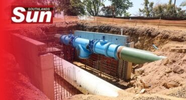 Work being done on Work Package 6 of the Southern Aqueduct upgrade.