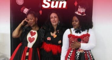 Nolwando Dlanjwa, Penny Chinner and Thapelo Ntoko dressed to impress.
