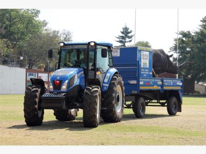 The New Holland tractor arrived in Nelspruit on Wednesday.