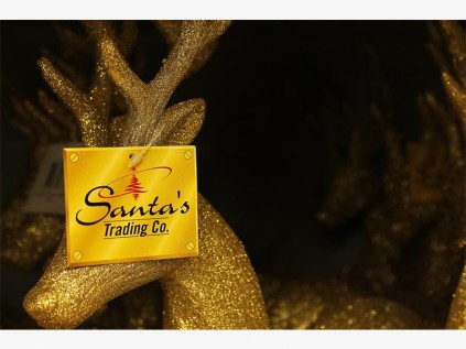 The business of Christmas has seen the arrival of companies specialising only in ornaments such as these sparkly reindeer from Santas Tarding Company.