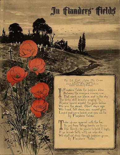 The moving poem by John Macrae.