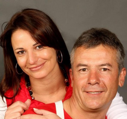 Ms Melinda Bam and Mr Francois Visagie shortly before the attack.