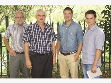 Dawie Human, Wouter Mocke, Michael Conjé en Pieter Mocke.