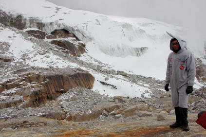 Snow-capped mountains were a daily sight. Photo: Provided by Wayne Matthew