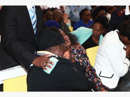 Nurses consoled the hysteric sobs.