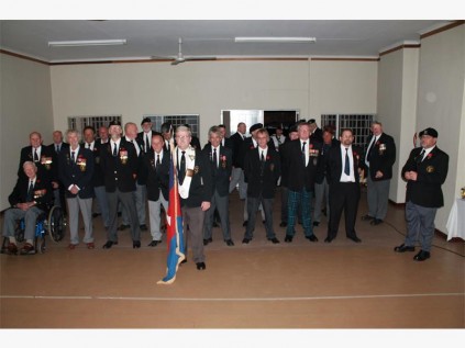 The parade at the Legogotu M.O.T.H. hall on Armistice Day. 