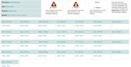 schedule