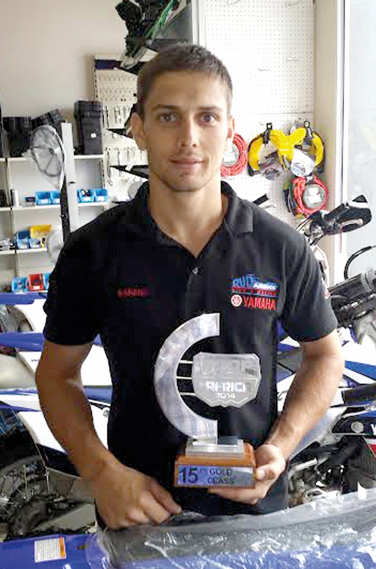 Barend Erasmus, sponsored by Rudamans.