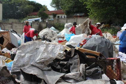 Baled waste at Greens Recycling