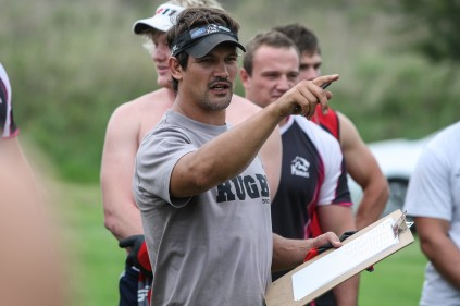 Corné Steenkamp directing the troops in a training session earlier the week.