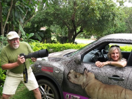 Trevor and Susan Barrett doing what they like best:  Touring.