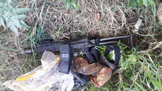 One of the recovered weapons.
