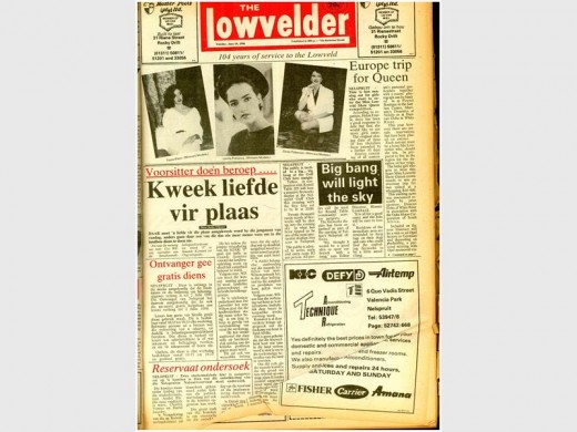Lowvelder - Front Page - 19 June 1990.