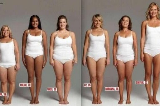 Al hierdie vroue weeg 70 kilogram, maar lyk glad nie dieselfde nie.