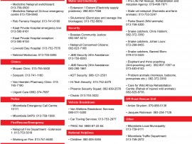 Emergency numbers