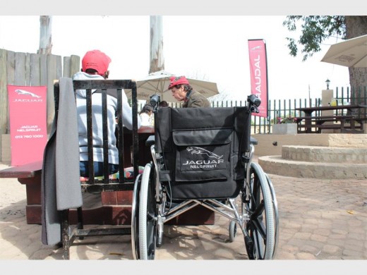 Jaguar donated a wheelchair to Bongani.