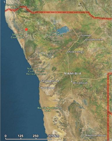 Area in Namibian Skeleton Coast that received a royal visit. Photo: Supplied.