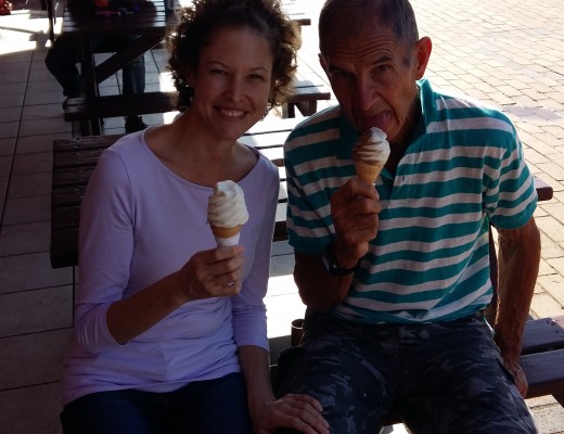 Ek en my pa in Amanzimtoti vroeër vanjaar. 