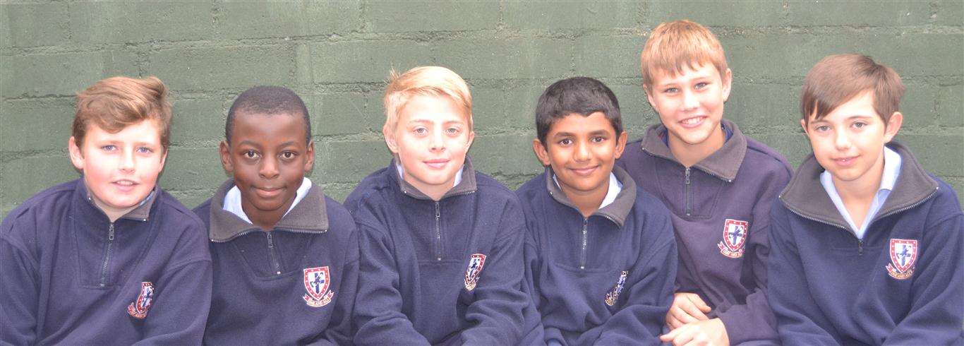 Penryn Prep: Luke Grimaldi, Qhawe Mkhatshwa, Joshua Greef, Jaison Varghese, Stephen Taylor and Jared Bone. 