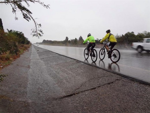 Rick and Marlene brave the weather for a good cause.