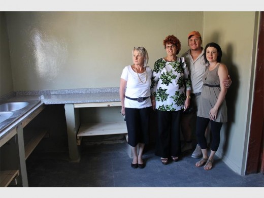 Some of those responsible for the new kitchen: Annecke Hattingh, Hester Schaefer, Gert van Dyk and Anchery van Dyk.