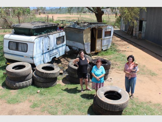 Leanne Erlank, Koba Weyers, Georgie Smit and Hendrik van Wyk are residents in Mama Esther's backyard.