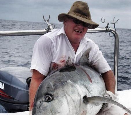 Carlos Carvalho fishing at Inhaca Island.
