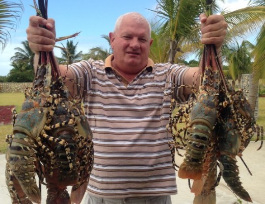 Myself in Inhassoro with Crayfish - l love our Mozambican seafood (Medium)
