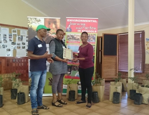 Mr. Trust Ndlovu from Wessa Eco Schools Program, Ms Portia mohale and Ms Phindile Magagula from Bukhosibetfu Primary School