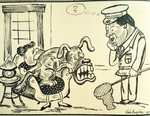 "But can't you understand my Fifi is a lap dog", was die onderskrif by hierdie spotprent van Hans Bornman in Die Laevelder van 2 Maart 1973.