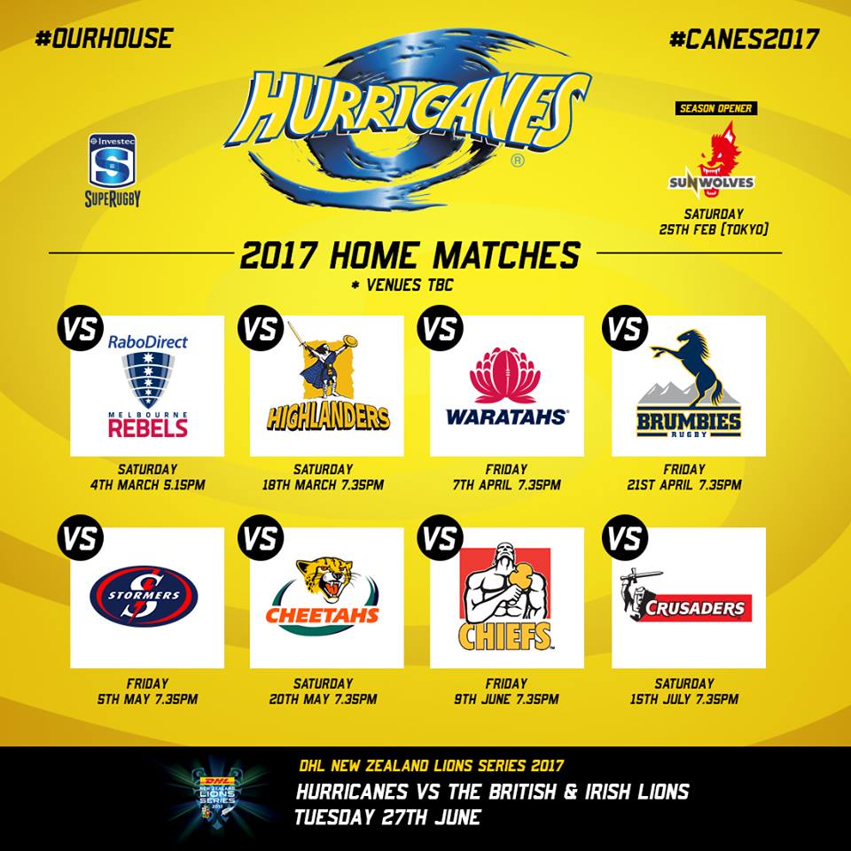The 2017 Investec Super Rugby draw is out and we are thrilled to have eight home matches.
