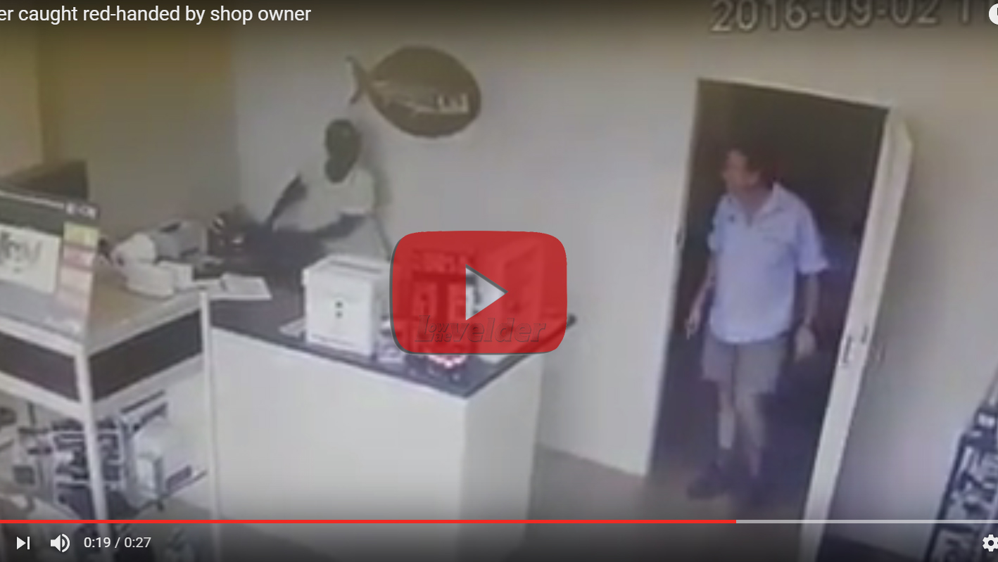 WATCH: Robber caught red-handed by shop owner | Lowvelder