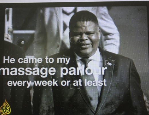 Screen shot of David Mahlabo from the Al Jazeera documentary.