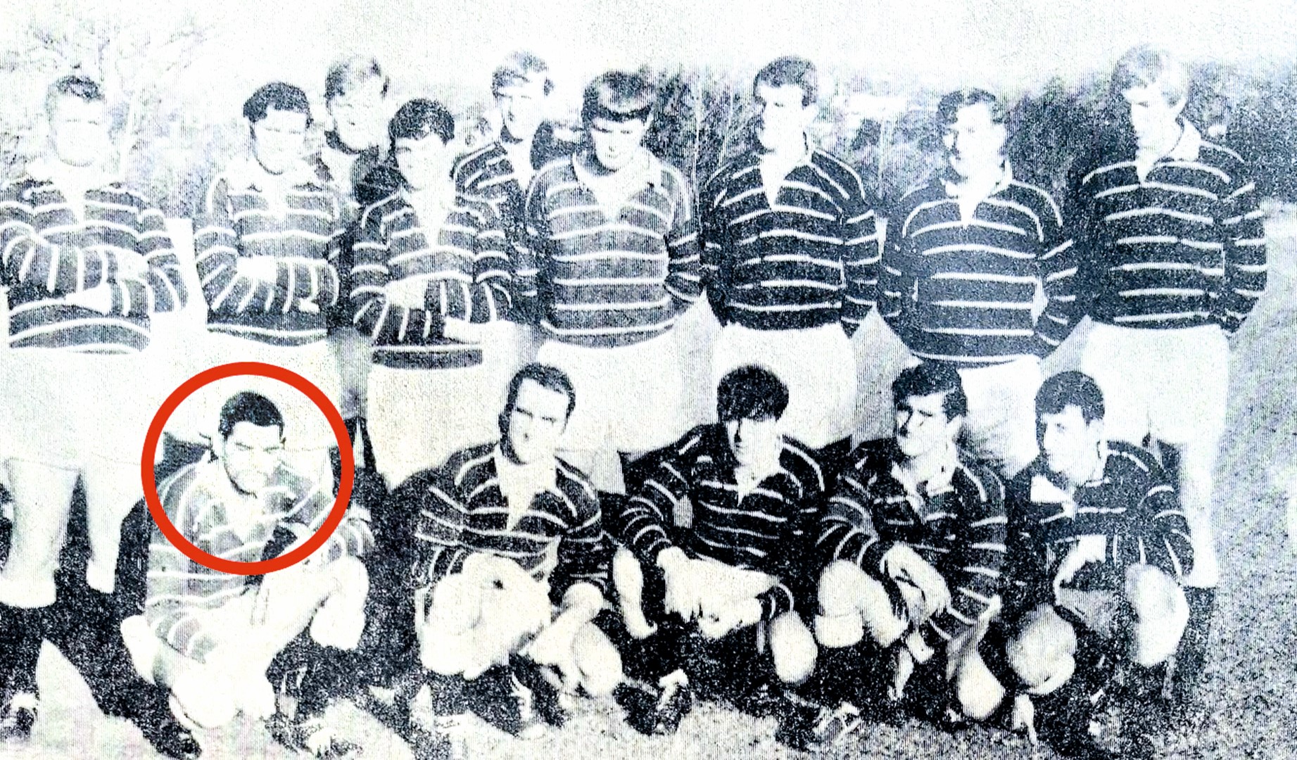 Nelspruit Rugbyklub se tweede span in 1970. Wynand Breytenbach word hier aangedui.