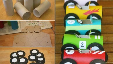 Help your child make a race car from a toilet roll