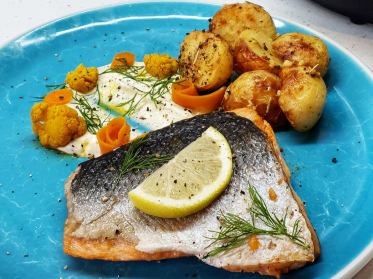 Perfectly cooked sous vide salmon Lowvelder