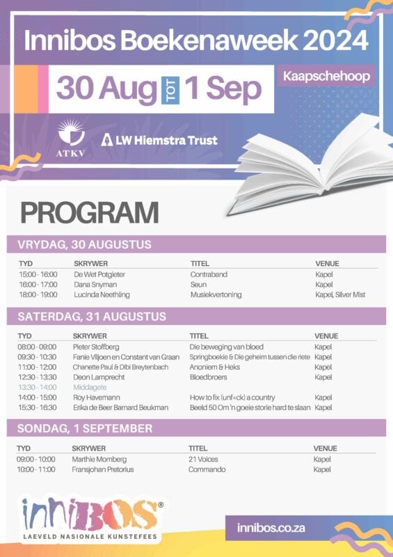 Innibos Boekenaweek Program 2024 Print Weergawe