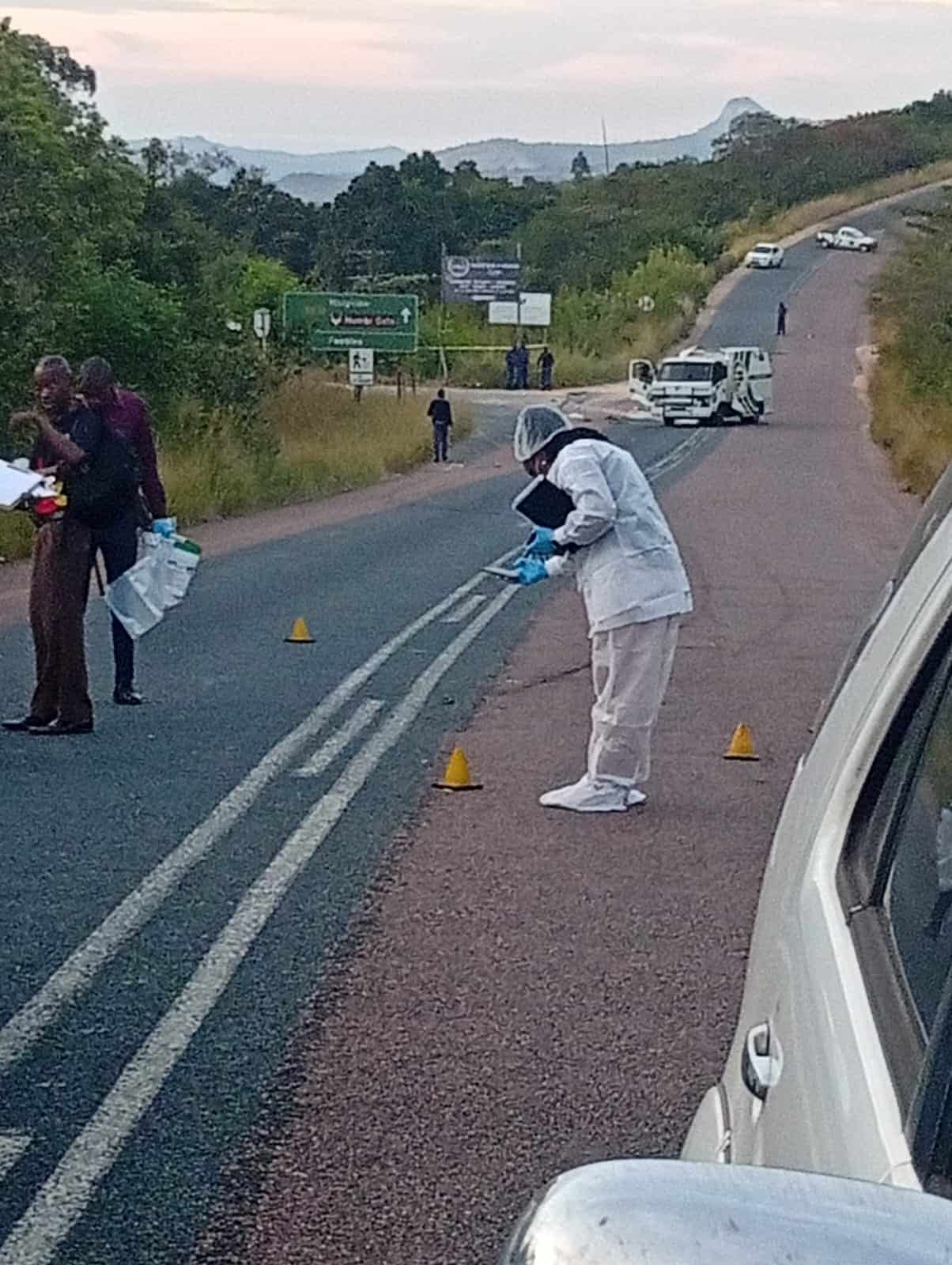 The crime scene where the attempted cash-in-transit robbery took place. > Photo: Riot Hlatshwayo
