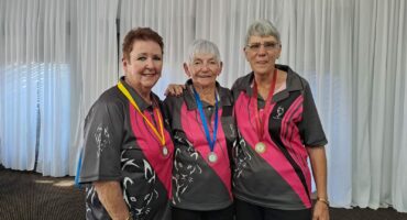 The top three veteran ladies. Joy Goodison, Toekie Botha and Marie Saayman.